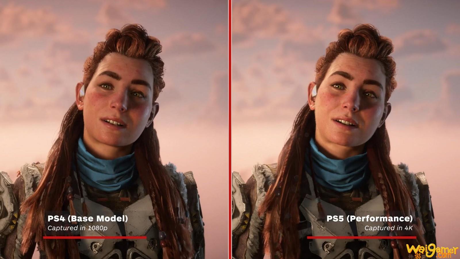 《地平线：西之绝境》PS5与PS4版对比 女主更迷人(地平线西之绝境长颈兽)