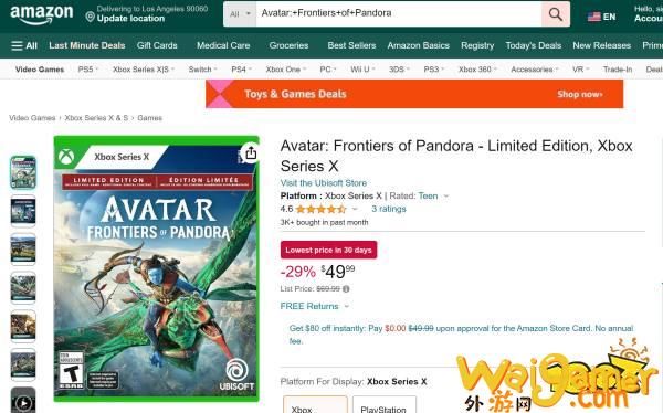 《阿凡达：潘多拉边境》已经在大降价了 发售不到两周
